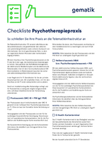 Checkliste Psychotherapeutenpraxis