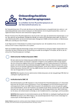 Checkliste Physiotherapiepraxen
