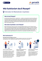 Kurz erklärt für Mitarbeitende in Apotheken: Wie funktioniert das E-Rezept?