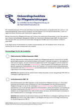 Checkliste Pflegeeinrichtungen