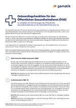 Checkliste TI-Anbindung Öffentlicher Gesundheitsdienst